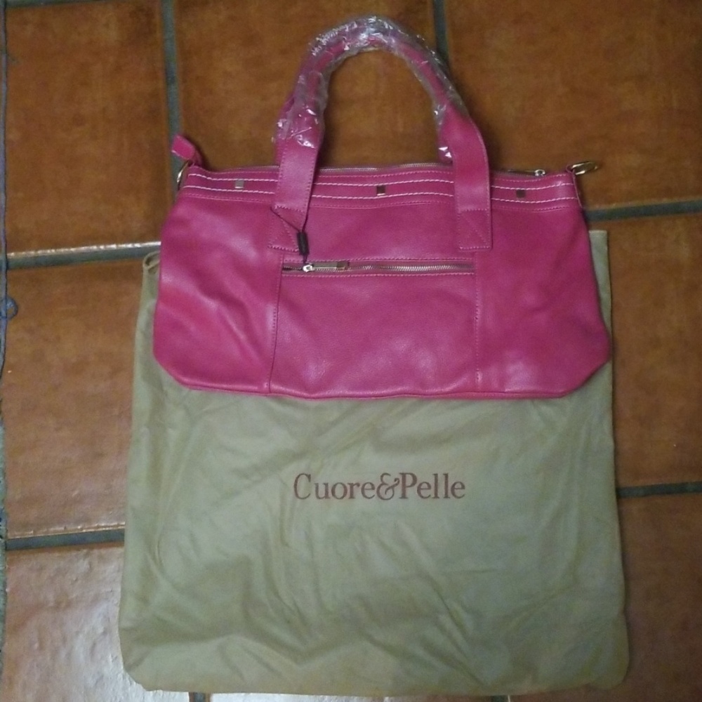 NWT Cuore & Pelle Rose Amelia Bag